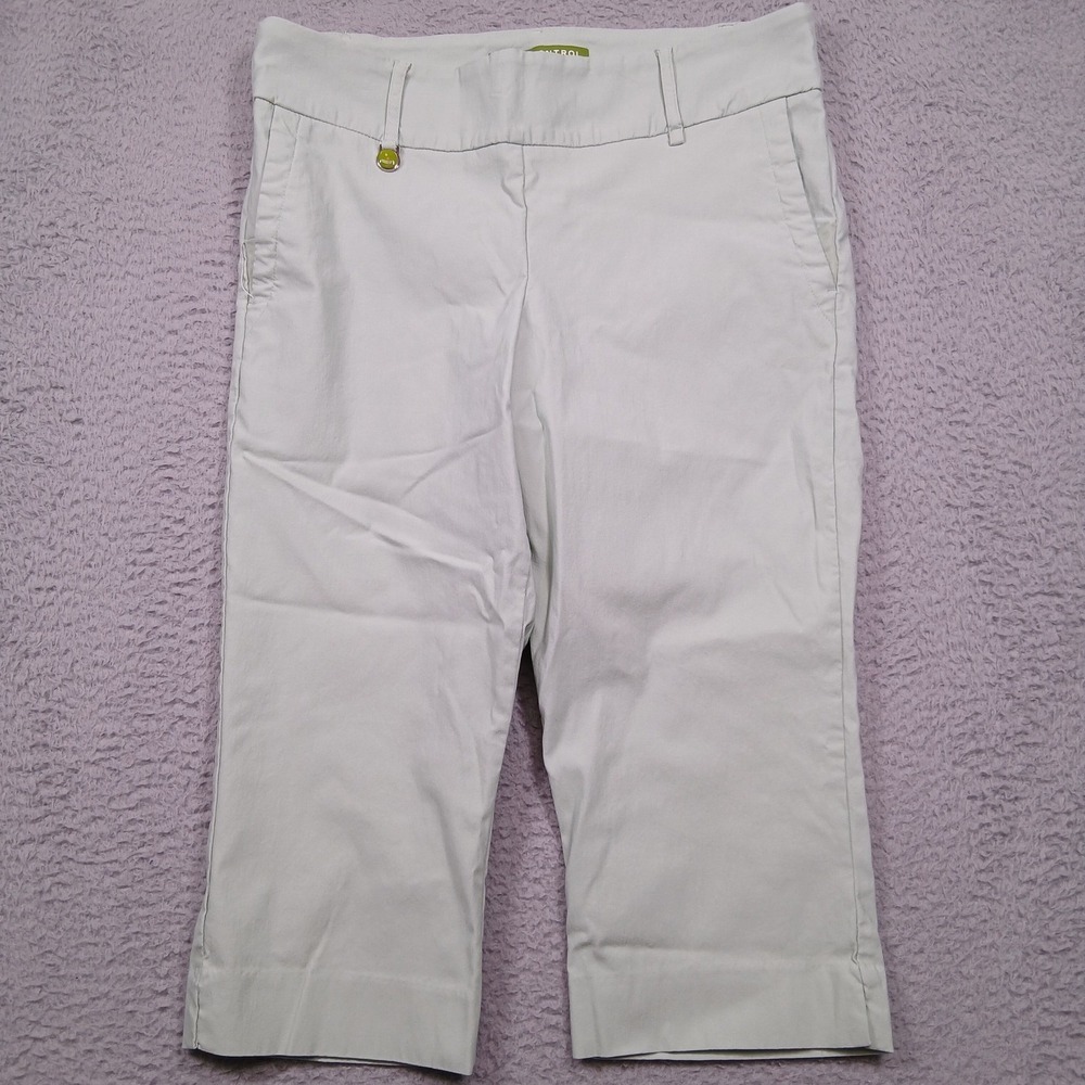 Swing Control 8001SW Golf Capri Pants Womens 14 Green Rayon Stretch EUC - Picture 2 of 8